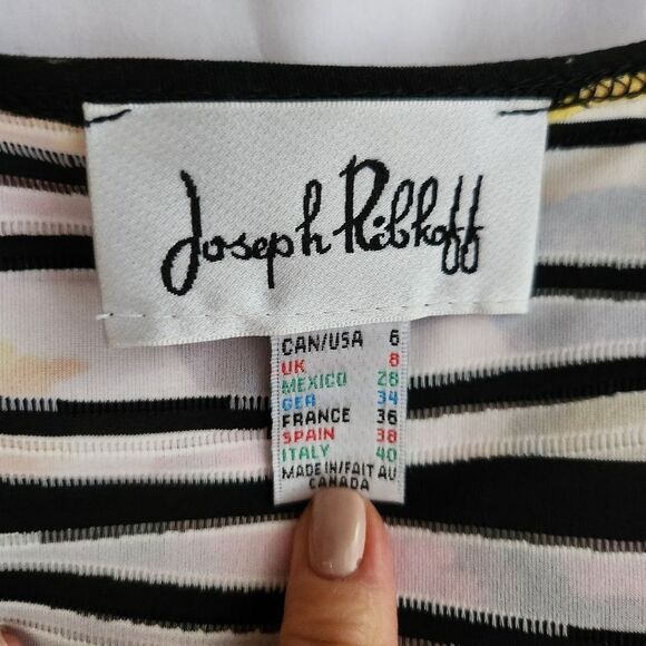 Joseph Ribkoff Colorful Striped Midi Dress - Picture 4 of 6